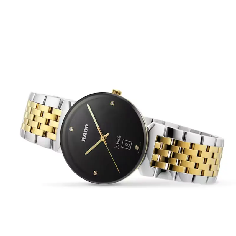 Rado Men"s Florence Diamonds Black Dial Two-tone Watch | R48912703